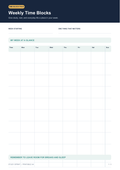 Weekly Time Blocks study planner preview